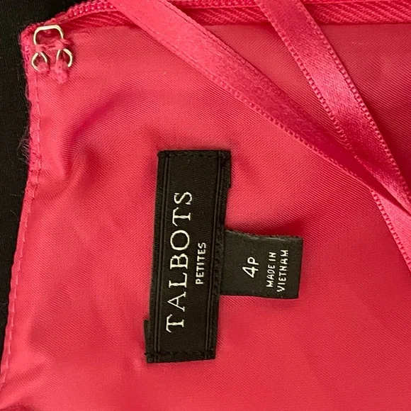NWOT Talbots Pink Sheath Brocaded Cocktail Dress Scoop Neck Sleeveless - Picture 5 of 9